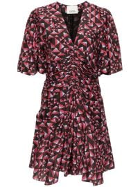 ISABEL MARANT Lienne Ruched Mini Dress Black at Farfetch